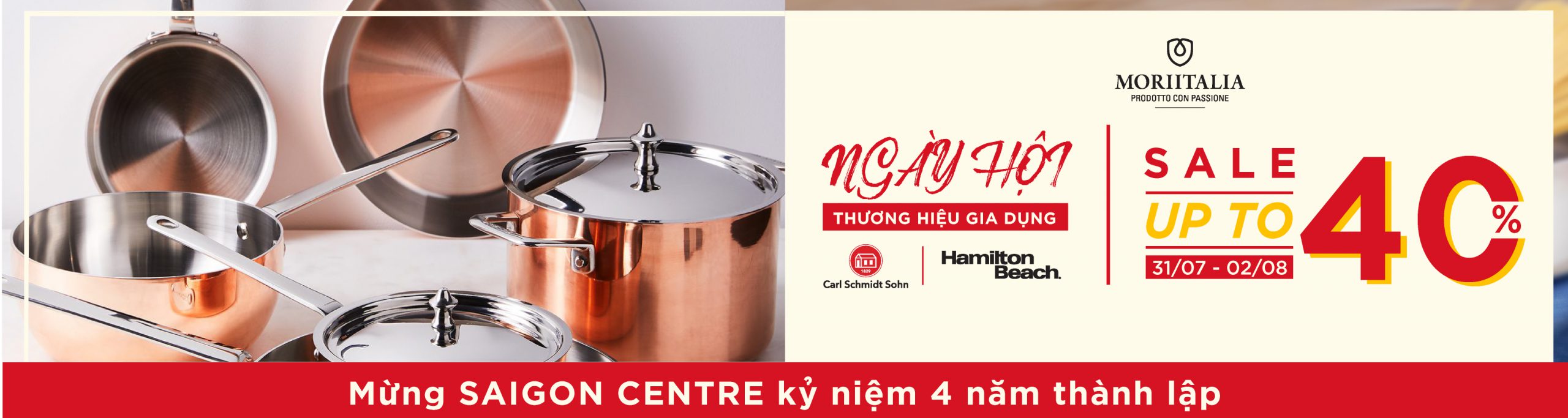 MORIITALIA X SAIGON CENTRE: TRẢI NGHIỆM MUA SẮM NHIỀU ƯU ĐÃI CUỐI TUẦN